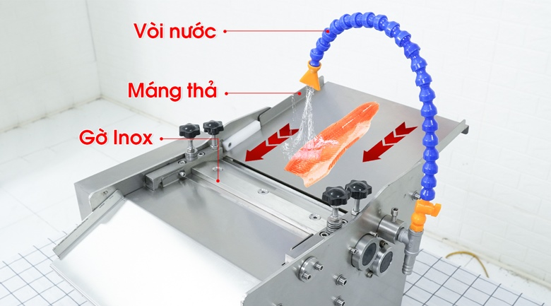 Thiết kế thông minh, hỗ trợ hiệu quả cho công đoạn lột da cá Thiết kế thông minh, hỗ trợ hiệu quả cho công đoạn lột da cá