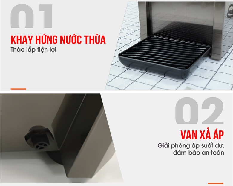Các chi tiết tiện ích khác của máy đun nước nóng K7-30 Các chi tiết tiện ích khác của máy đun nước nóng K7-30