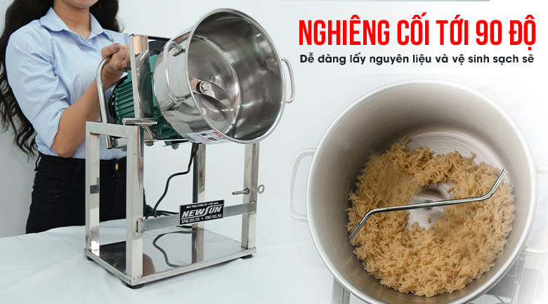 Cối có thể nghiêng 90 độ