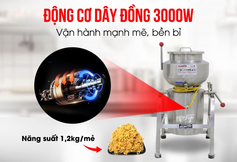 Động cơ 3000W hoạt động mạnh mẽ
