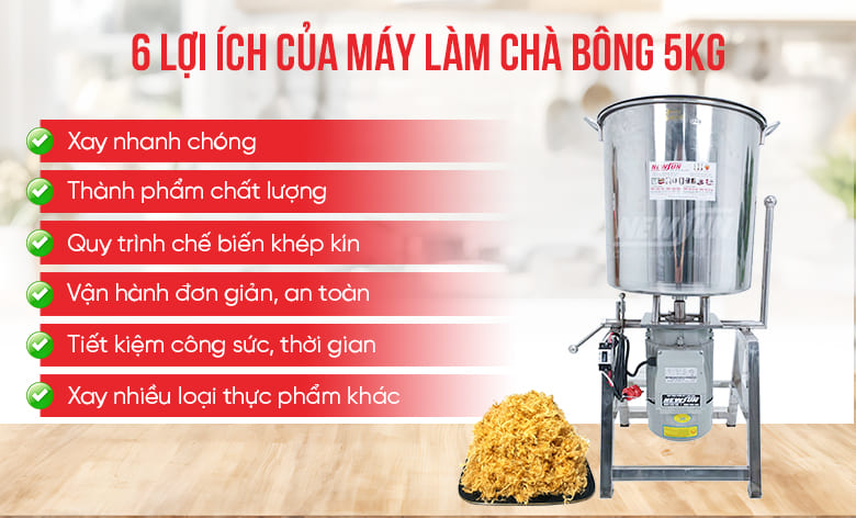 6 lợi ích khi sử dụng máy đánh chà bông 5kg
