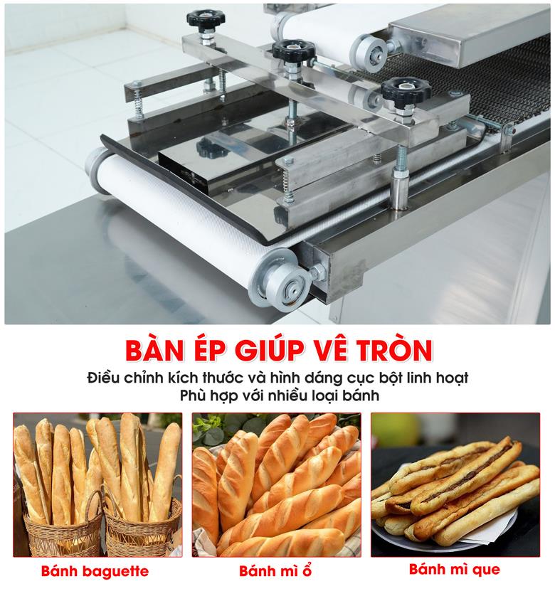 Bàn ép điều chỉnh kích thước và hình dáng viên bột