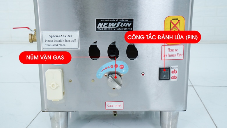 Công tắc đánh lửa và núm vặn gas to nhỏ linh hoạt Công tắc đánh lửa và núm vặn gas to nhỏ linh hoạt