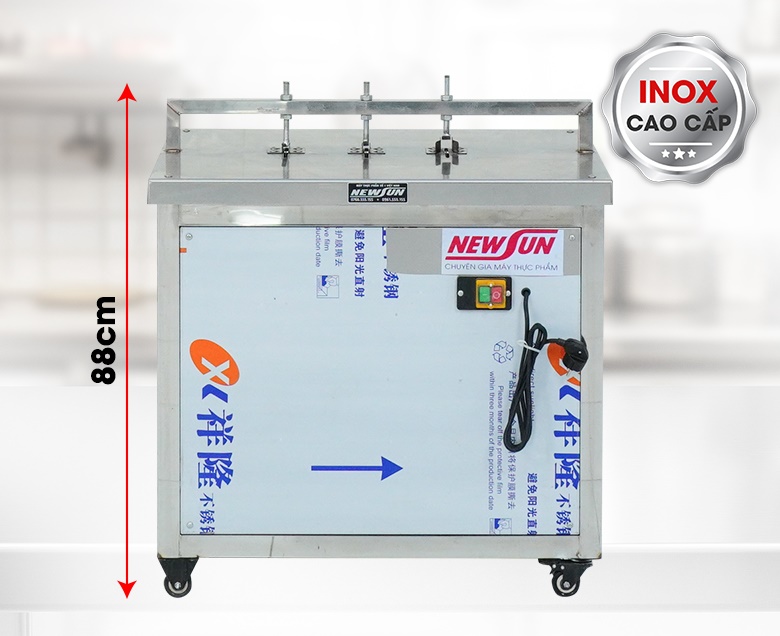 Chiều cao vừa tầm, chất liệu chế tạo hoàn toàn từ inox cao cấp