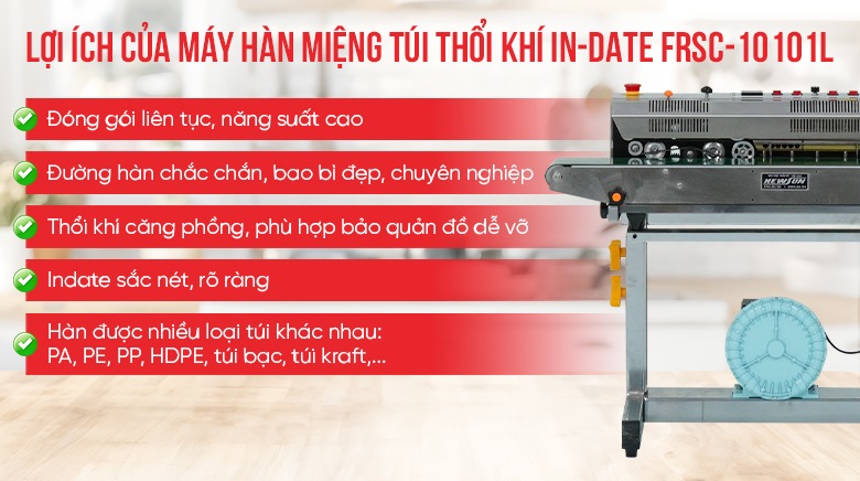 Lợi ích khi sử dụng máy hàn miệng túi thổi khí in date FRSC-10101L
