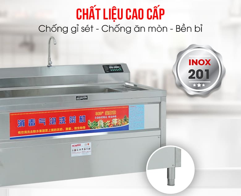 Chất liệu inox có độ bền cao