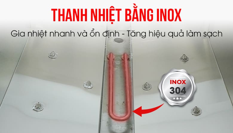 Thanh nhiệt bằng inox giúp gia nhiệt nhanh