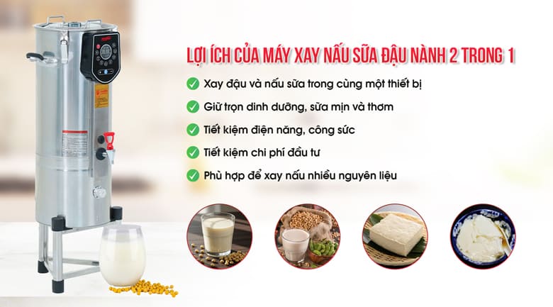 Lợi ích của việc sử dụng máy xay nấu sữa đậu nành