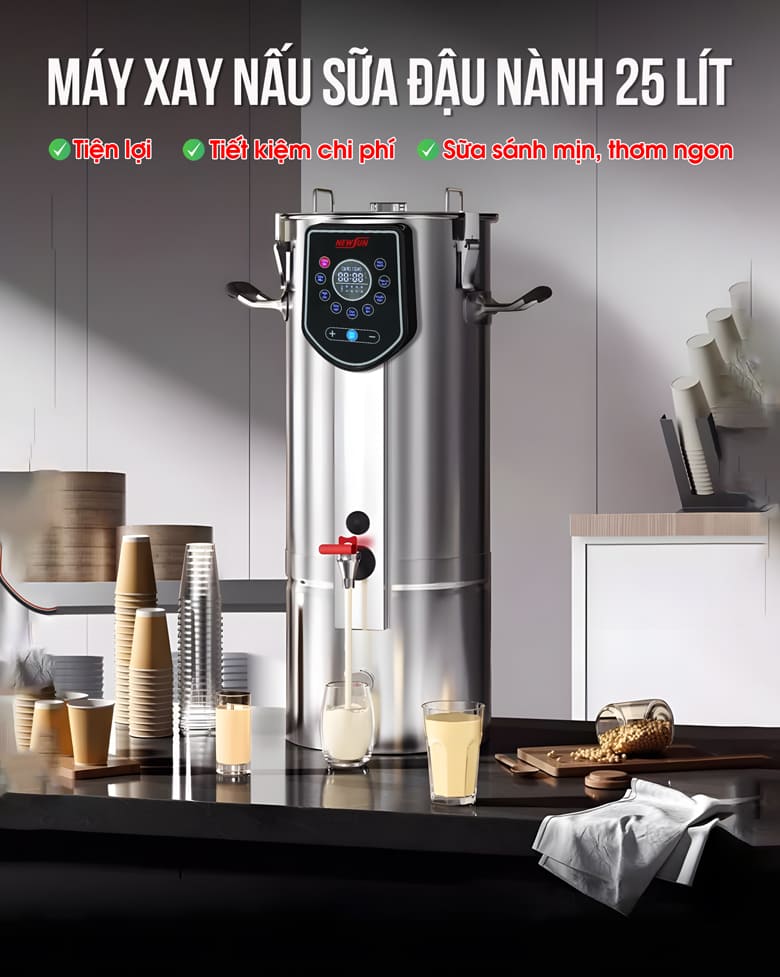 Máy xay nấu sữa đậu nành 25 lít