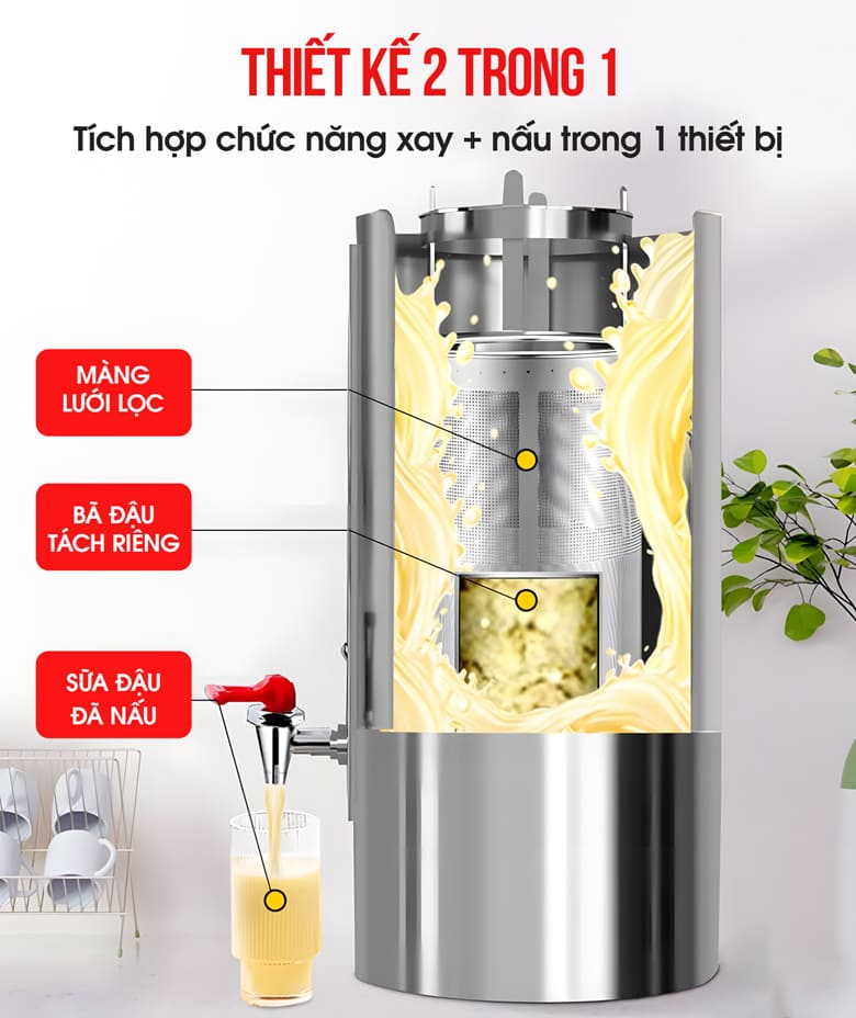 Xay nấu 2 trong 1