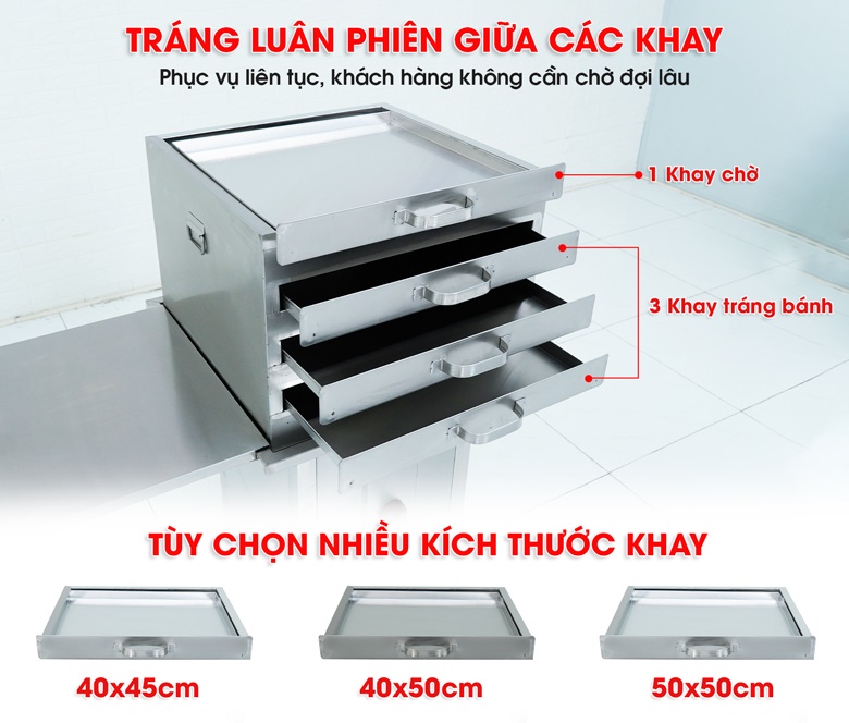 tu khay may trang banh cuon khay dung dien