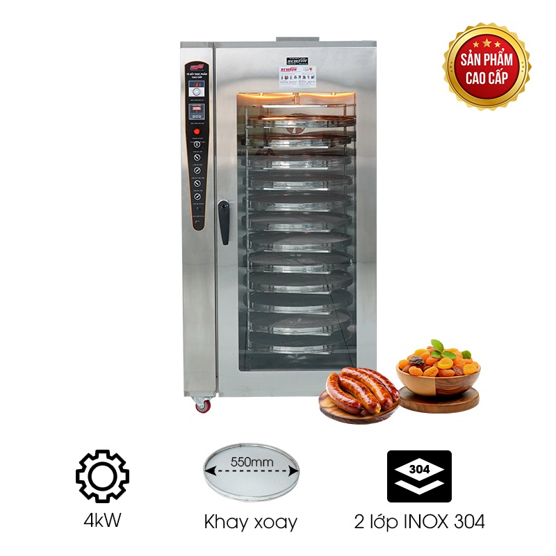 Tủ sấy thực phẩm cao cấp CY-12 (dạng xoay)