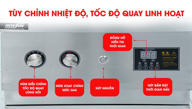 Bảng điều khiển với các chức năng thông minh hỗ trợ chế biến món ăn