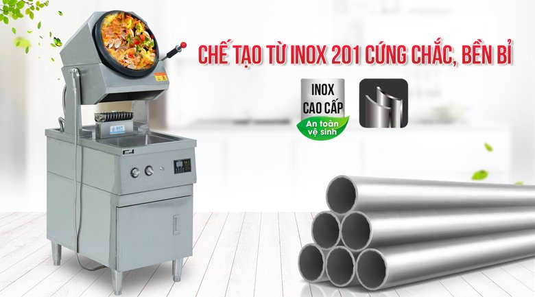 Chất liệu khung máy chế tạo từ inox cứng chắc