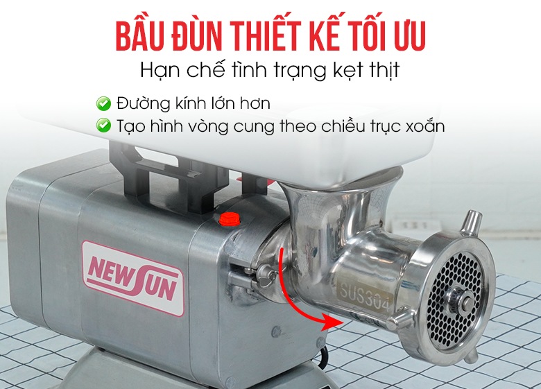 Bầu đùn lớn, hạn chế tối đa tình trạng bị kẹt thịt