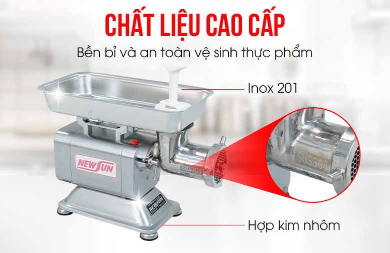 Chất liệu chế tạo cao cấp, bền bỉ, chắc chắn và đảm bảo vệ sinh