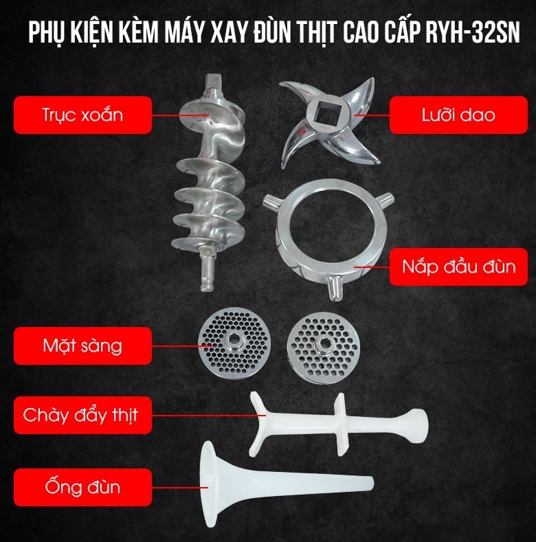 Phụ kiện máy xay đùn thịt cao cấp RYH-32SN