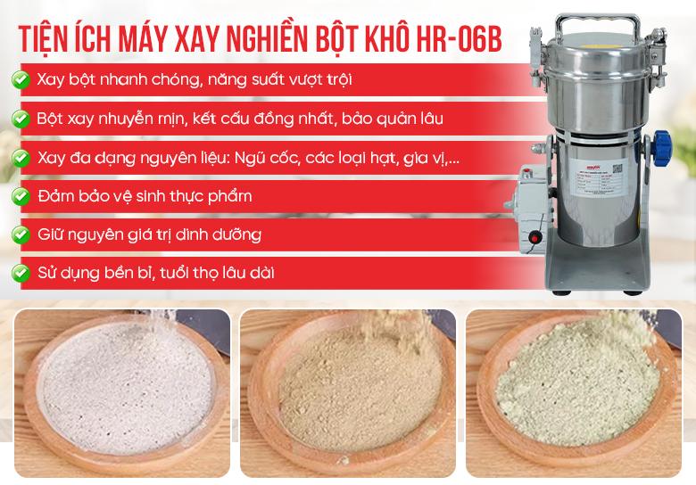 Những lợi ích khi sử dụng máy xay nghiền bột khô HR-06B