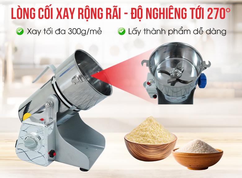 Thiết kế cối xay rông rãi, có thể điều chỉnh độ nghiêng