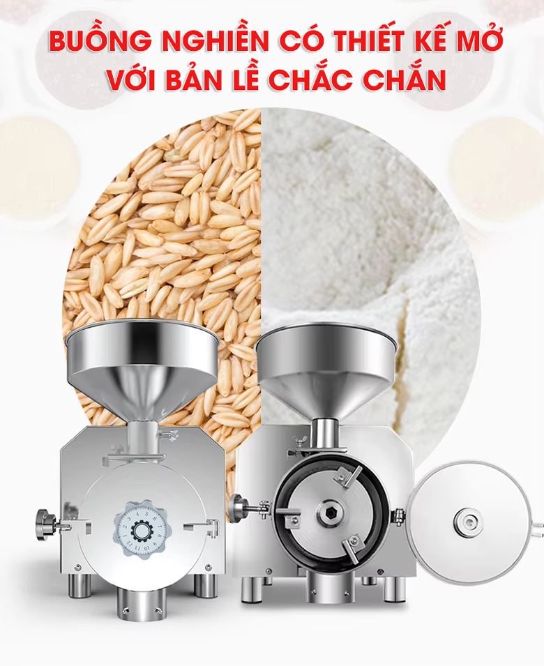 Buồng nghiền thiết kế mở linh hoạt