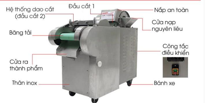 Cấu tạo máy thái rau củ công nghiệp YQC