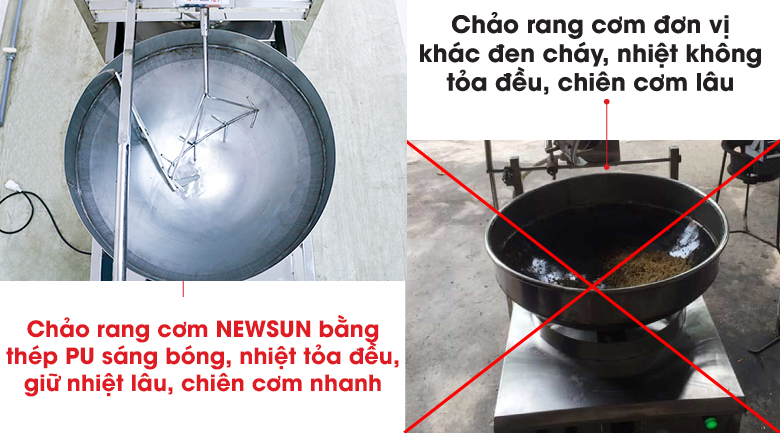 Lòng chảo có kích thước lớn
