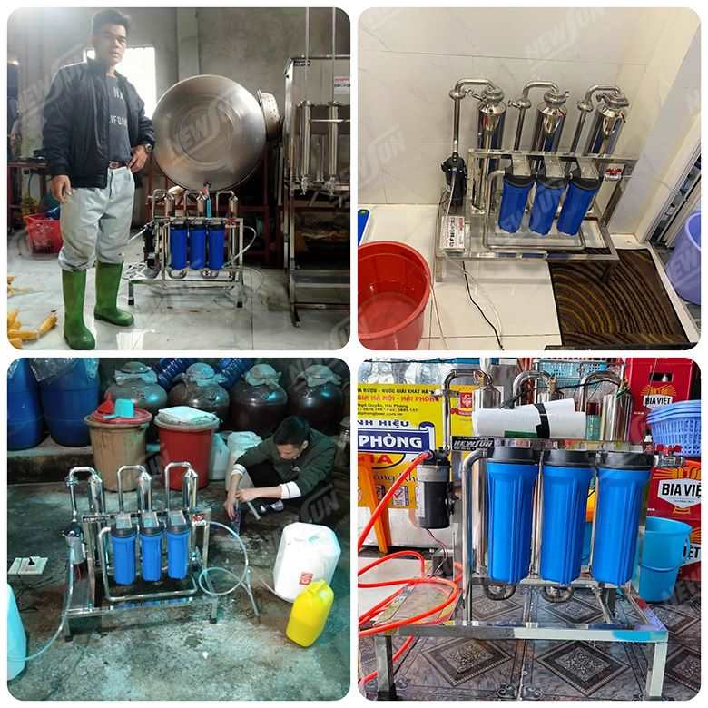 Khách hàng sử dụng máy lọc rượu chính hãng NEWSUN Khách hàng sử dụng máy lọc rượu chính hãng NEWSUN