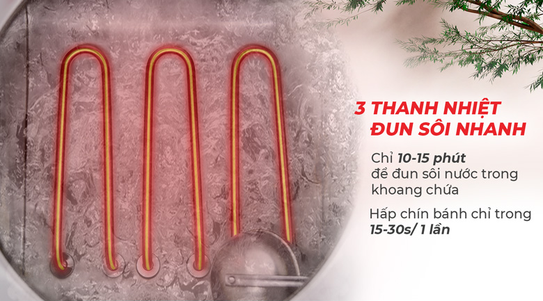 Hình ảnh thanh nhiệt trong một chiếc nồi tráng bánh cuốn bằng khay dùng điện