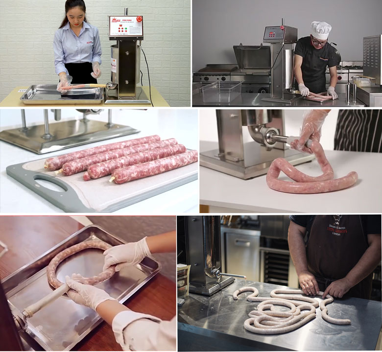 Thành phẩm xúc xích đều đẹp, chặt và căng vừa phải