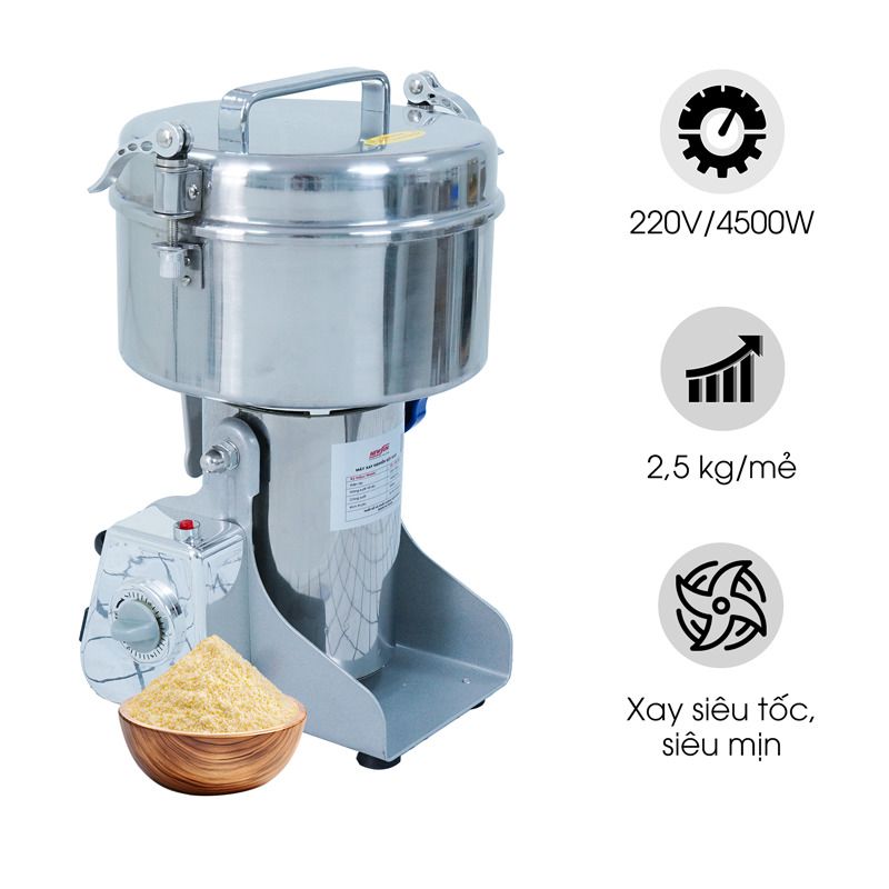 Máy xay nghiền bột khô 2,5kg/mẻ HR-50B