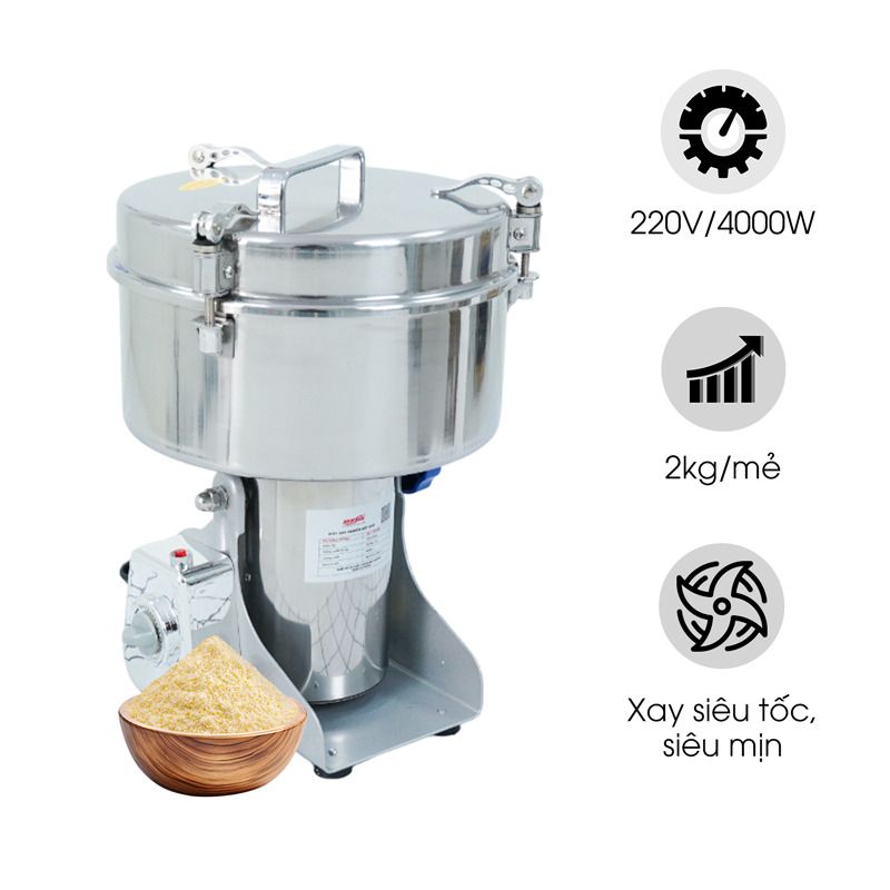 Máy xay nghiền bột khô 2kg/mẻ HR-40B