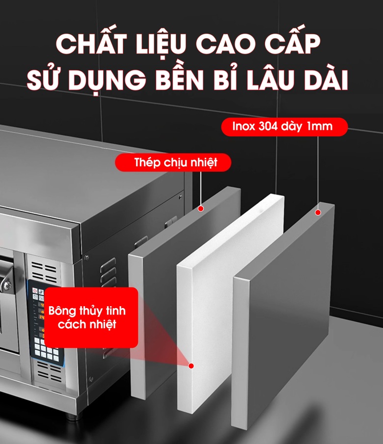 Chất liệu chế tạo cao cấp, bền bỉ và an toàn vệ sinh