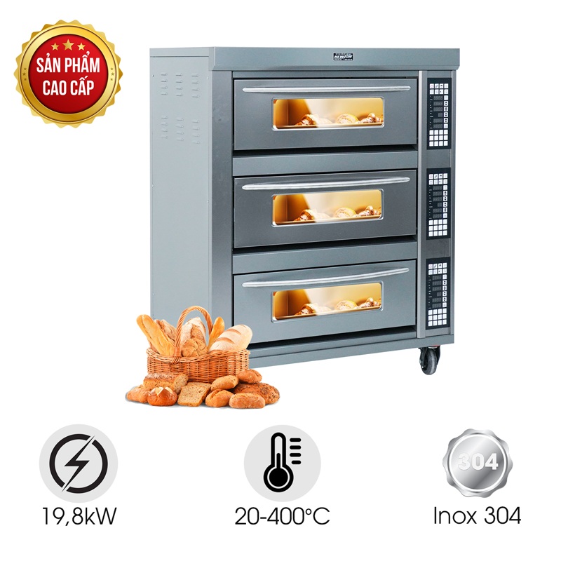 Lò nướng bánh dùng điện 3 tầng 6 khay cao cấp NEWSUN HGD-60D