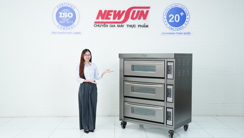 Thực tế lò nướng bánh dùng điện 3 tầng 6 khay cao cấp HGD-60D