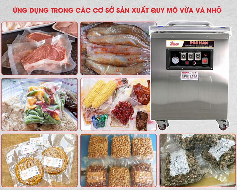 Ứng dụng được nhiều loại thực phẩm khác