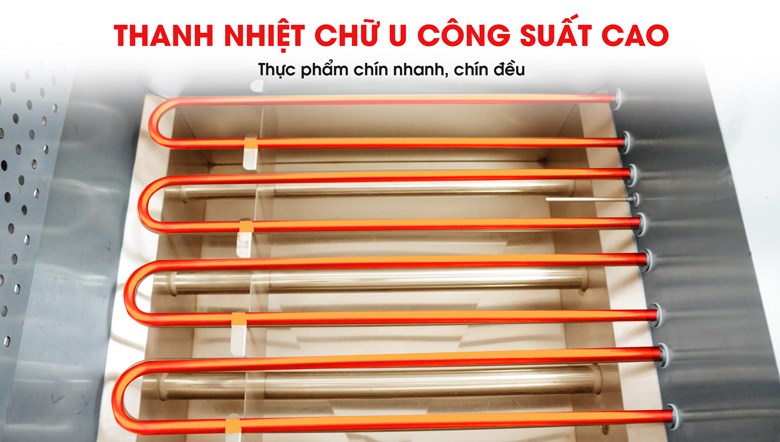 Thanh nhiệt chữ U công suất cao, giúp thực phẩm chín đều