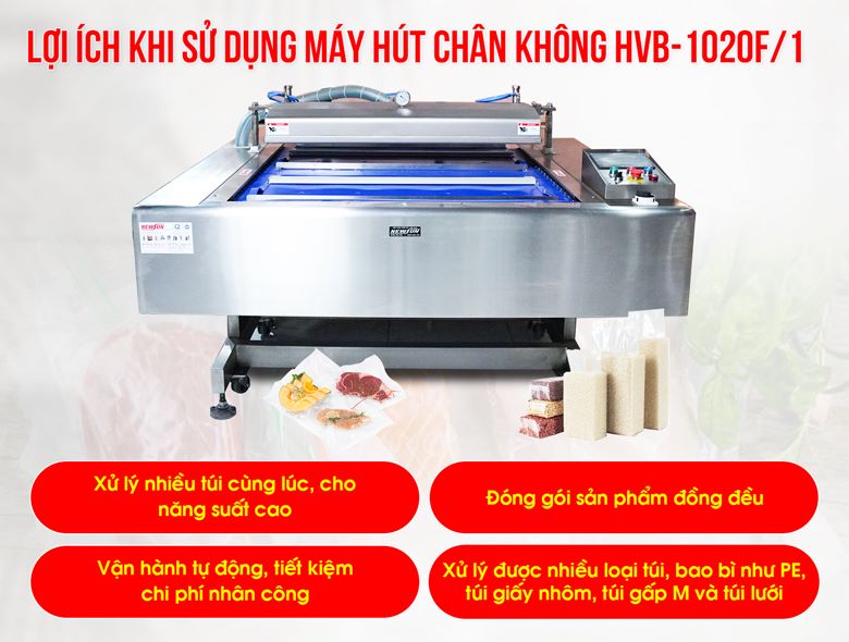 Lợi ích khi sử dụng Máy hút chân không tự động liên tục HVB-1020F/1