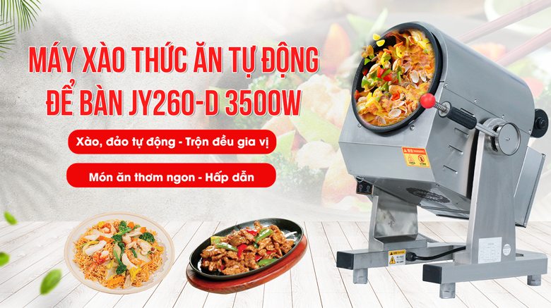 Máy xào thức ăn tự động để bàn JY260-D 3500W