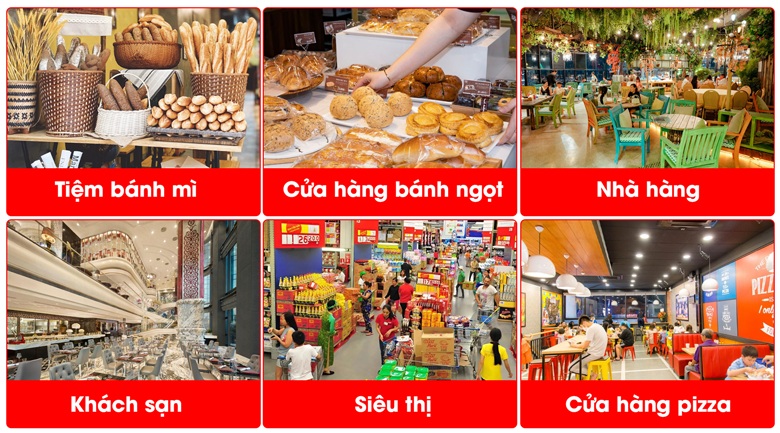 Lò nướng bánh xoay HX-16D-01E được sử dụng rộng rãi trong nhiều cơ sở sản xuất kinh doanh bánh mì, bánh ngọt Lò nướng bánh xoay HX-16D-01E được sử dụng rộng rãi trong nhiều cơ sở sản xuất kinh doanh bánh mì, bánh ngọt