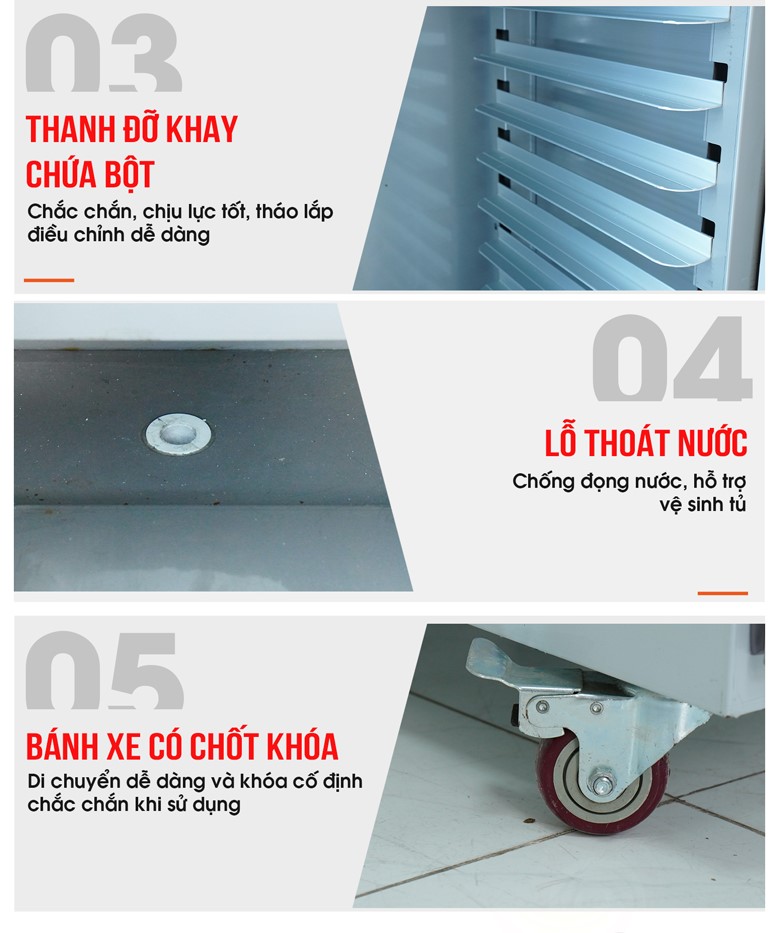 Chi tiết tủ ủ bột 1 cánh 2 chế độ nóng lạnh TXF006.002