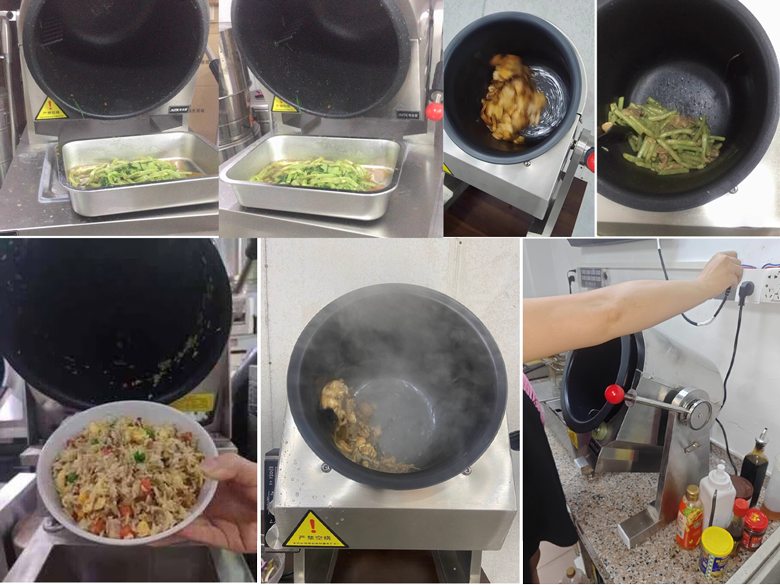 Máy xào thức ăn tự động đang được nhiều cơ sở sử dụng trong thực tế Máy xào thức ăn tự động đang được nhiều cơ sở sử dụng trong thực tế