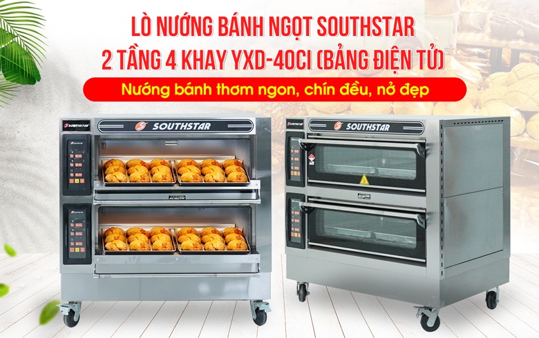 Lò nướng bánh Southstar điện 2 tầng 4 khay YXD-40CI (cao cấp) Lò nướng bánh Southstar điện 2 tầng 4 khay YXD-40CI (cao cấp)