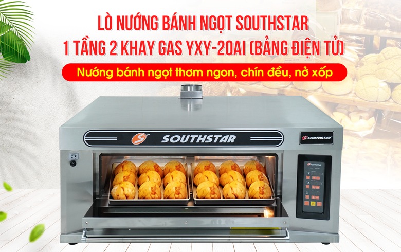 Lò nướng bánh Southstar gas 1 tầng 2 khay YXY-20AI (cao cấp)
