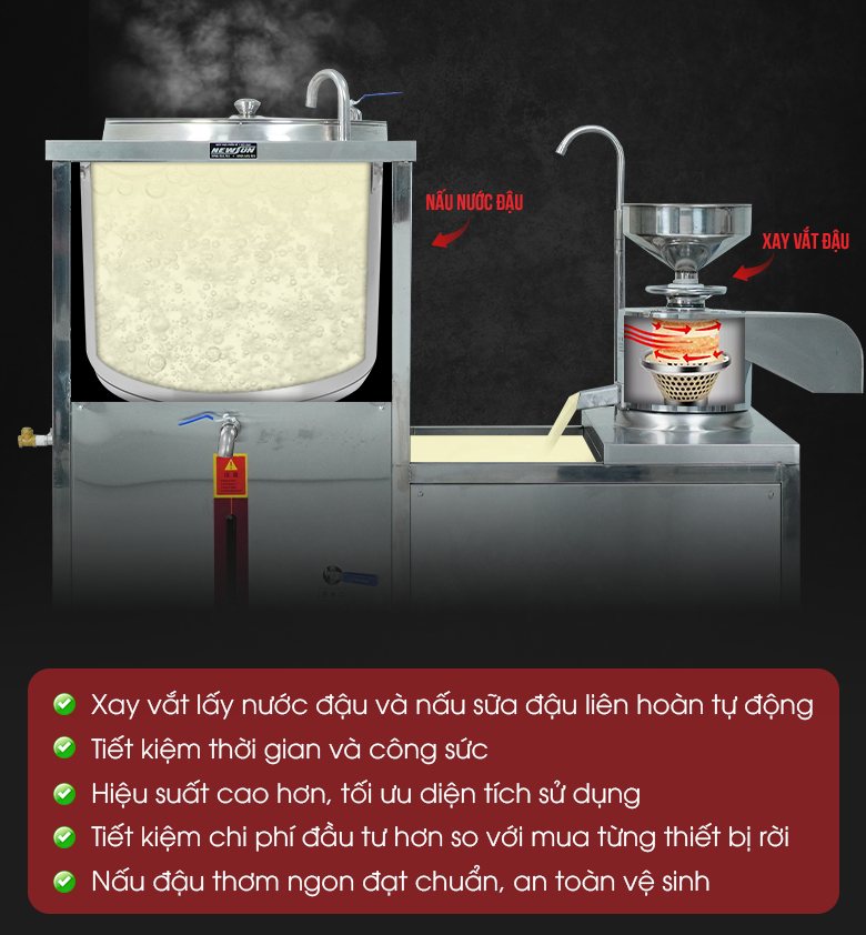 Lợi ích khi sử dụng thiết bị thay cho phương pháp xay nấu thủ công