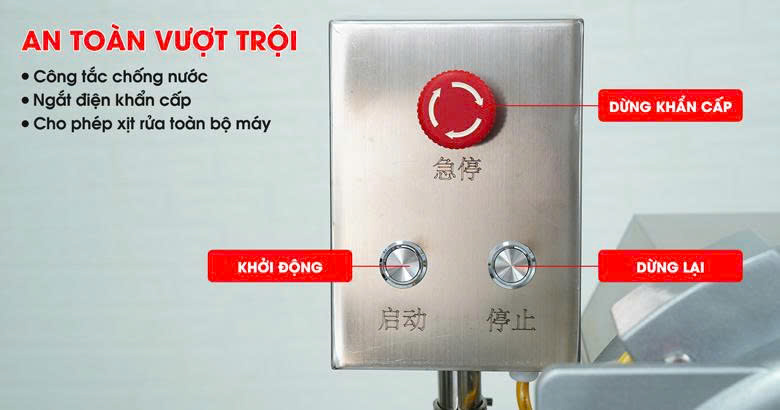 Bảng điều khiển dễ sử dụng, đảm bảo an toàn 