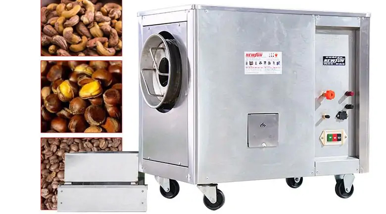 máy rang lạc húng lìu chất liệu