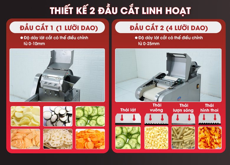 Thiết kế 2 đầu cắt linh hoạt, cắt được nhiều hình dạng