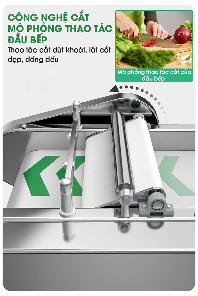 Công nghệ cắt mô phỏng thao tác dùng dao của đầu bếp