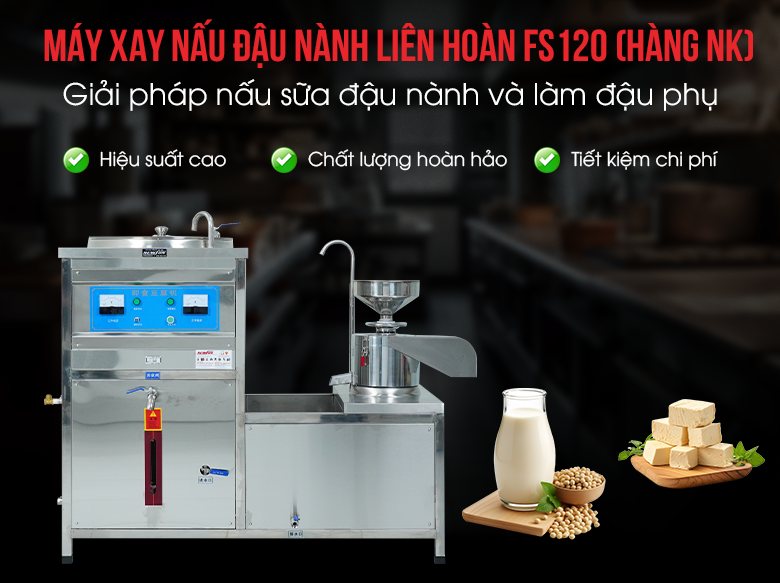 Máy xay nấu đậu nành liên hoàn FS120 (hàng NK)