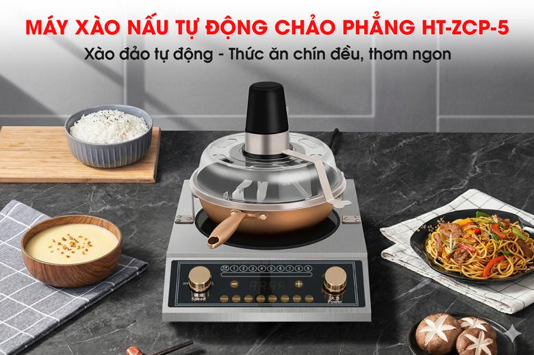 Máy xào nấu tự động chảo phẳng HT-ZCP-5